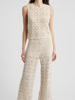 FRAME crochet cotton tank medium